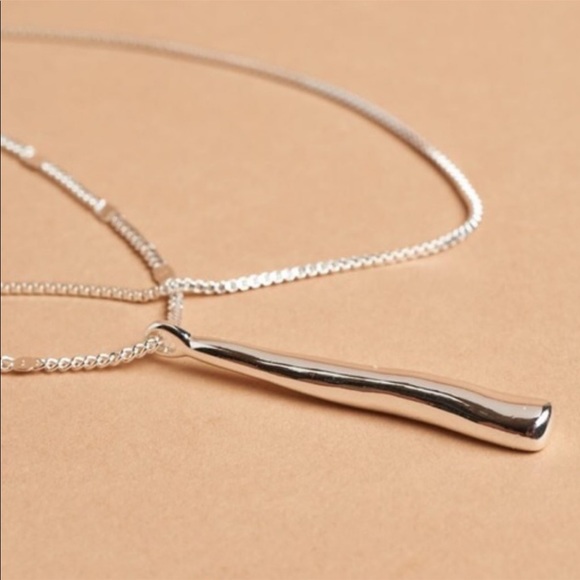 Jenny Bird necklace sterling silver drop layered - Picture 2 of 5
